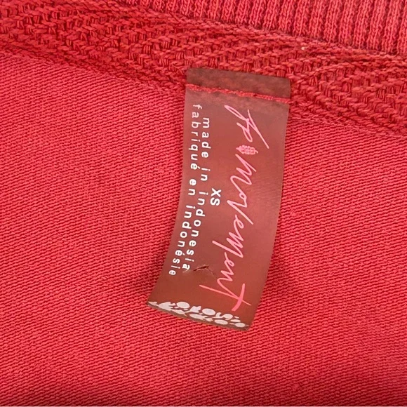 Free People Movement Red Knit Top - Picture 4 of 5